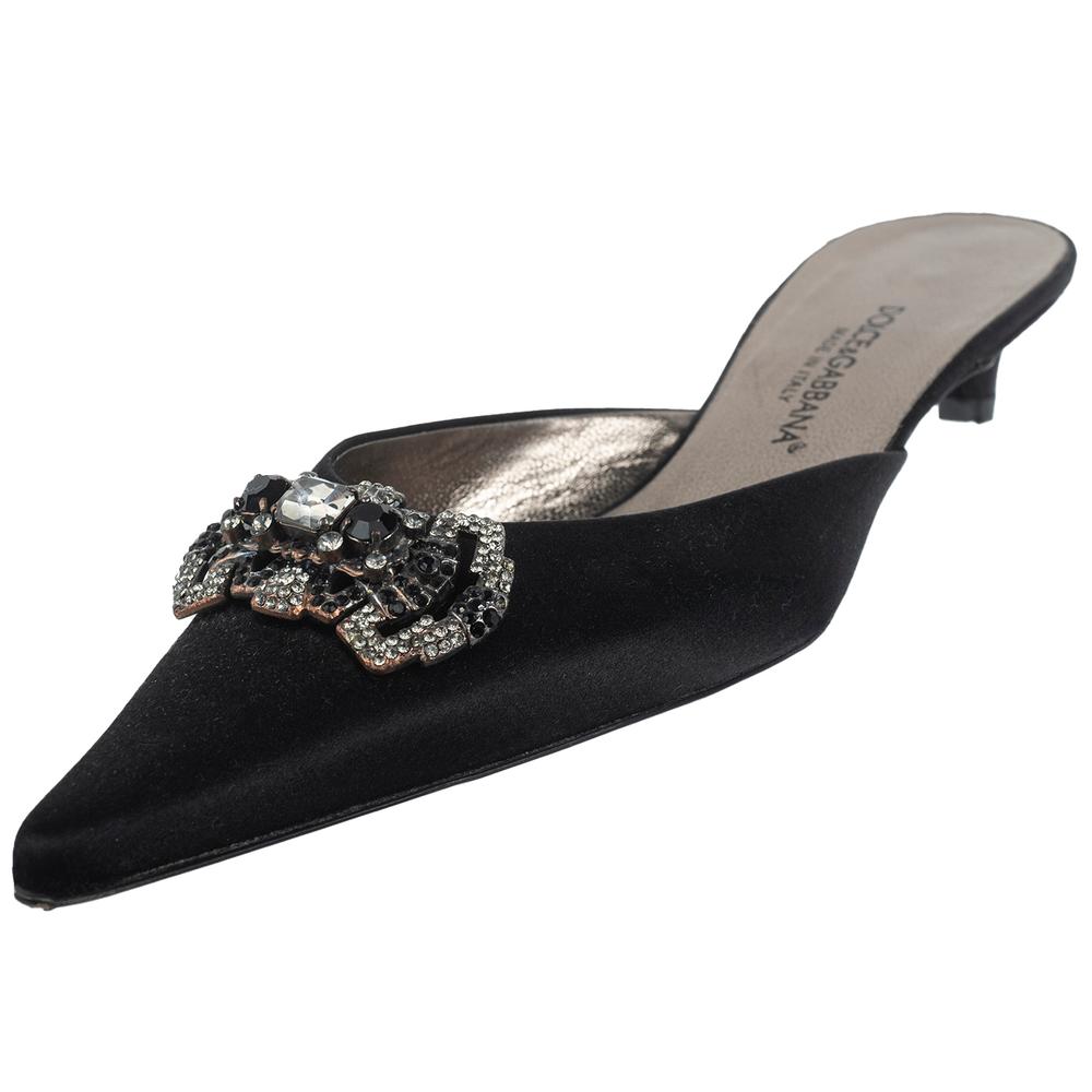  Dolce & Gabbana Size 36.5 Black Shoes