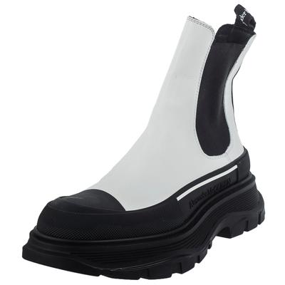 Alexander McQueen Size 36.5 White & Black Chunky Platform Boots 