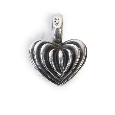 Caviar Sterling Silver Heart Pendant