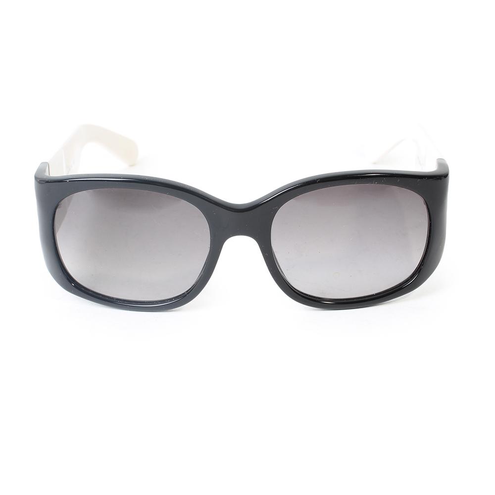  Versace Black And White Frame Sunglasses
