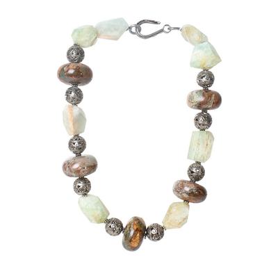 Carved Agate Fluorite Necklace