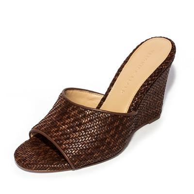 Veronica Beard Size 8 Brown Interlaced Leather Wedges