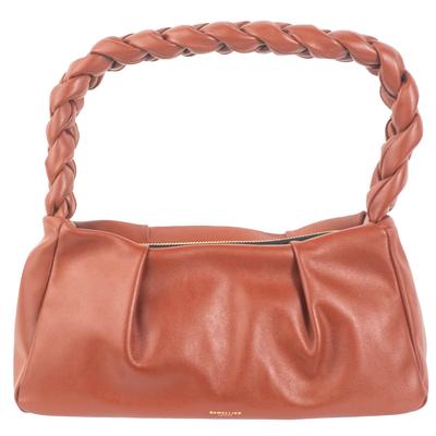 Demellier Brown leather Braided Strap Handbag 