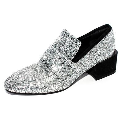 Stuart Weitzman Size 9 Silver Glitter Shoes