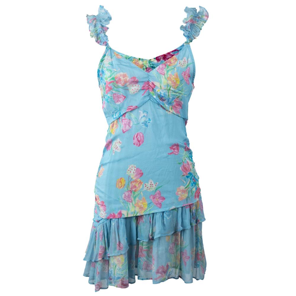  New Love Shack Fancy Size 6 Blue Short Dress