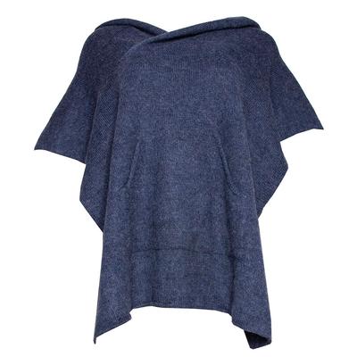 Lauren Manoogian One Size Blue Hooded Shawl