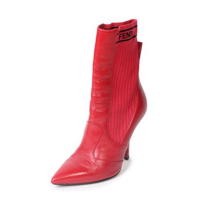 Fendi Size 37 Leather Sock Boots
