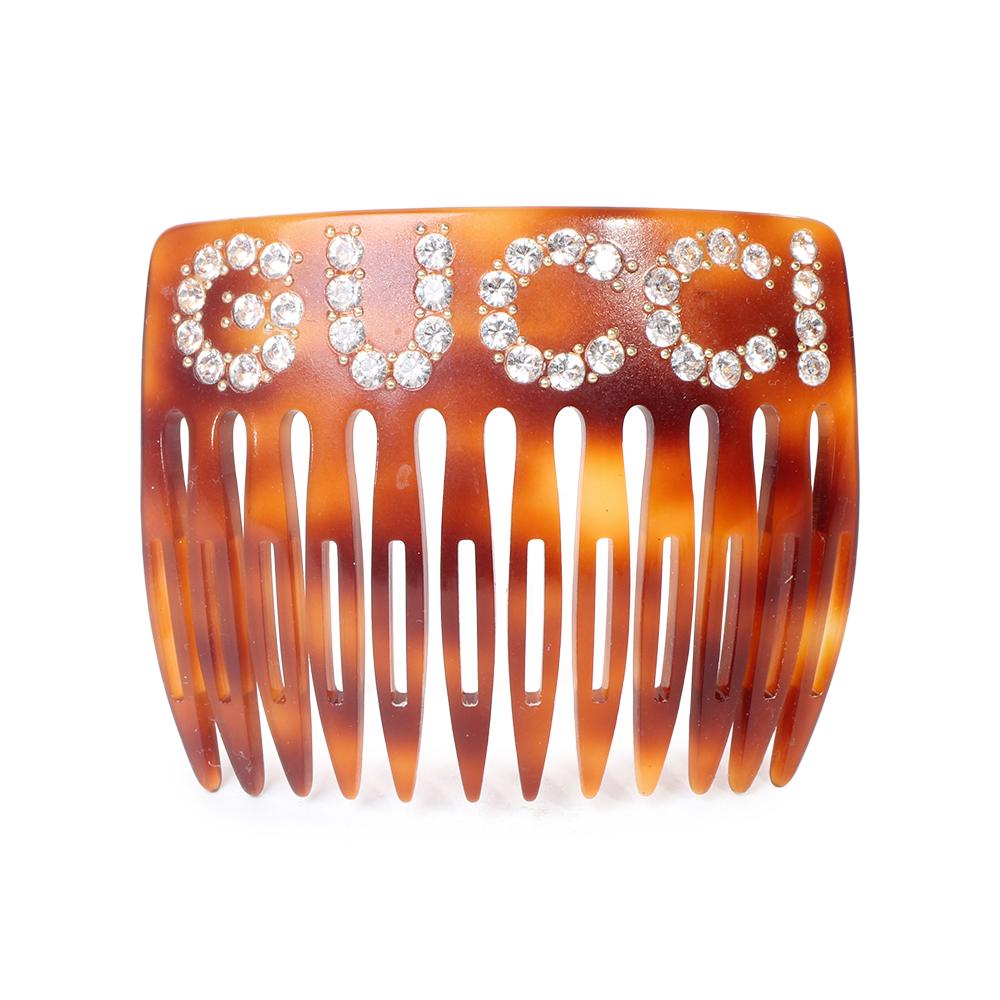  Gucci Jeweled Tortoise Shell Hair Pick