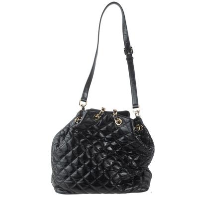 Michael M Kors Black Quilted Leather Handbag 