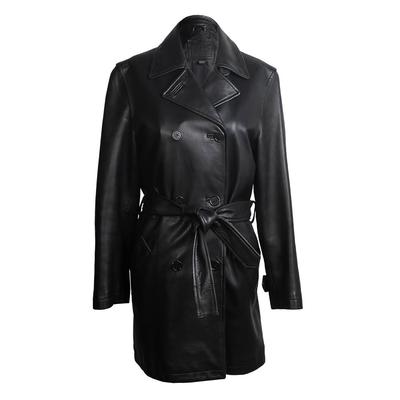 Coach Size XS Double Breasted Leather Trench Coat