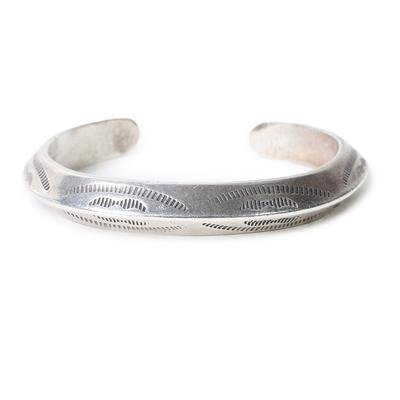 Etched Southwest Silver Cuff