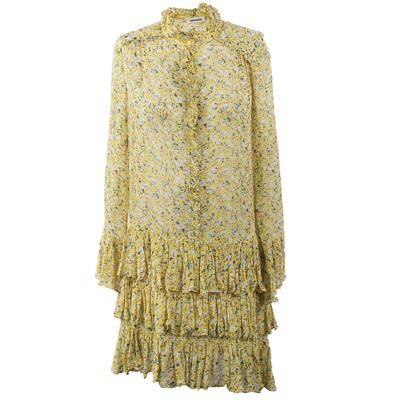 Zadig & Voltaire Size Medium Yellow Floral Short Dress