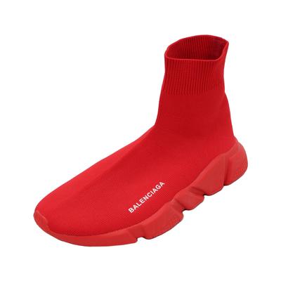 Balenciaga Size 8.5 Red High Top Sock Sneakers