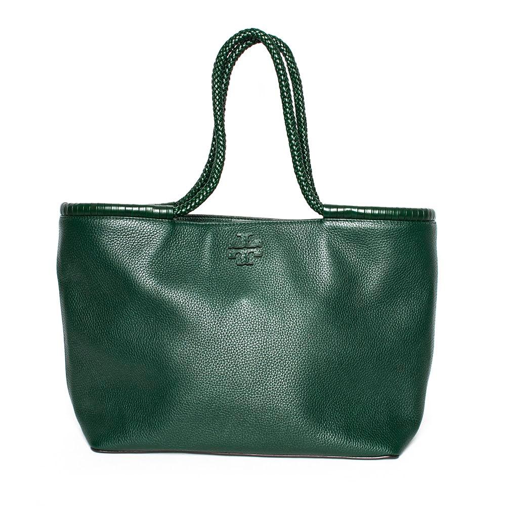  Taylor Norwood Green Leather Tote Bag