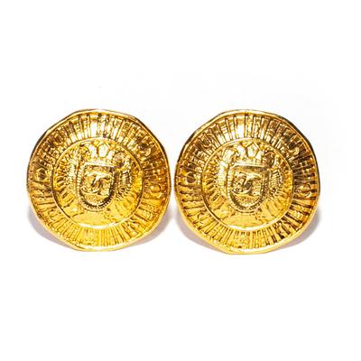 Chanel Gold Toned Clip On Earrings