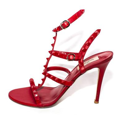 Valentino Size 39 Red Leather Heels