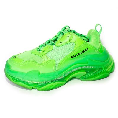 Balenciaga Size 39 Green Triple S Sneakers