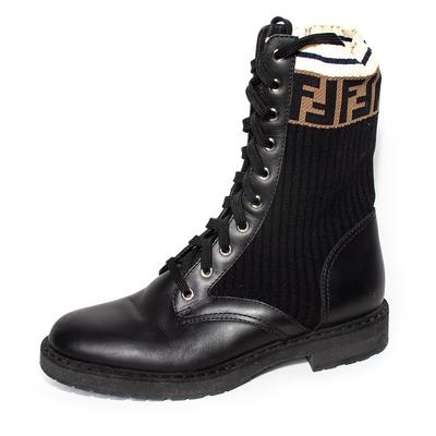 Fendi Size 39 Black Leather Boots