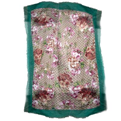 Gucci GG Floral Print Stole Scarf