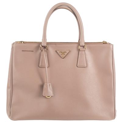 Prada Large Pink Leather Tote Handbag 