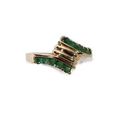 14KYG Size 6.25 Emerald Ring