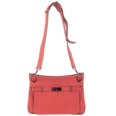 Hermes Pink Rouge Pivoine Jypsiere 34 Togo Handbag 