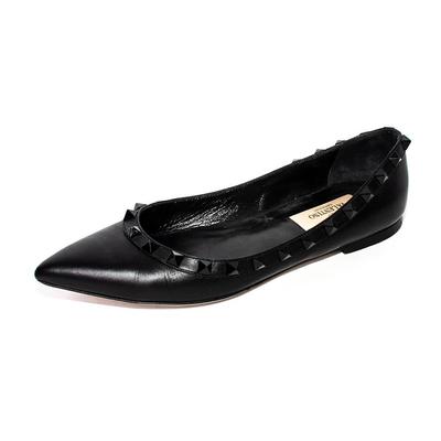 Valentino Size 35 Black Rockstud Shoes