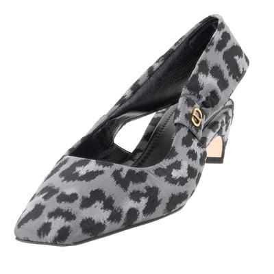 Christian Dior Size 11 Leopard Fabric Slingback heels