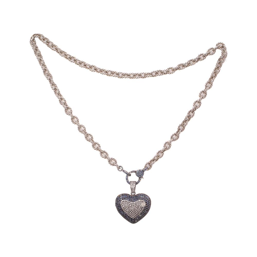  Heart Diamond Pendant Necklace