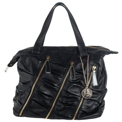 Christian Louboutin Large Black Leather Handbag 