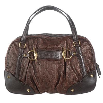 Gucci Large Brown Leather Handbag 