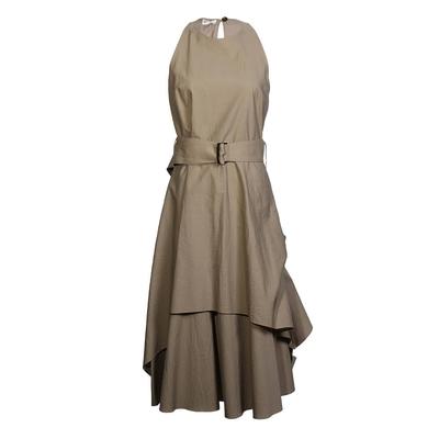 Brunello Cucinelli Size Medium Tiered Crinkle Dress