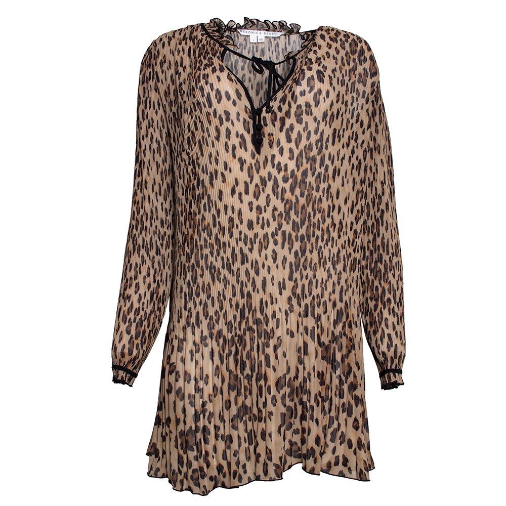  Veronica Beard Size 6 Brown Leopard Print Dress