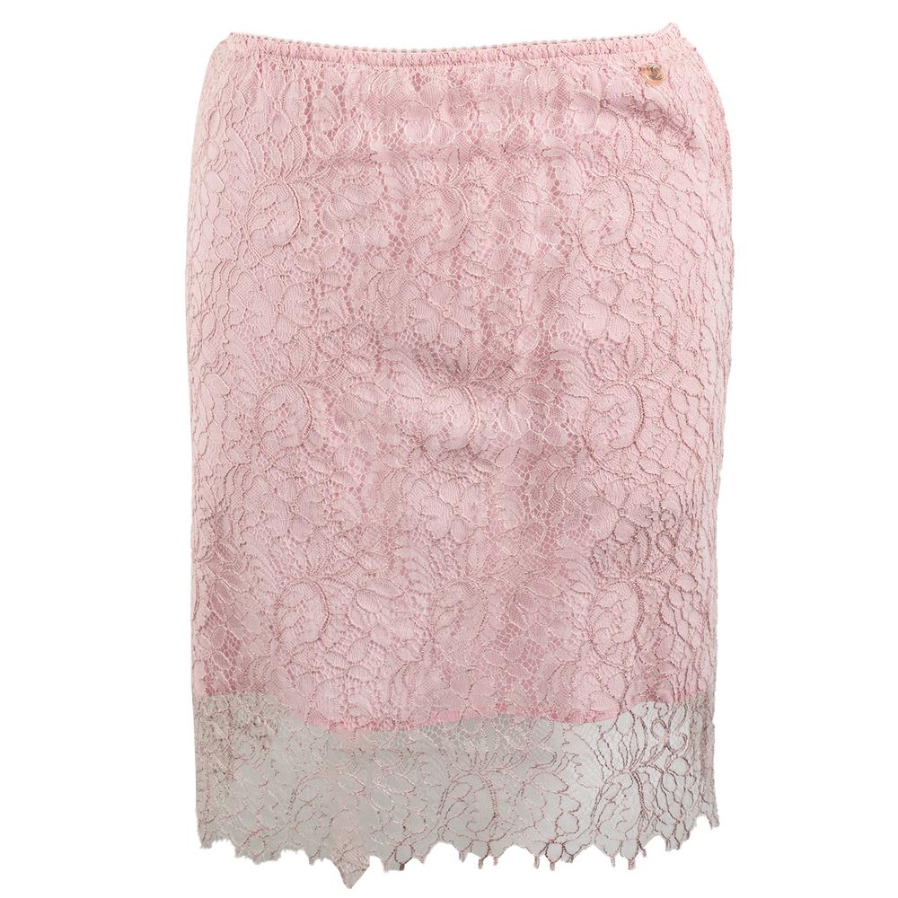  Chanel Size 36 Pink Lace Skirt