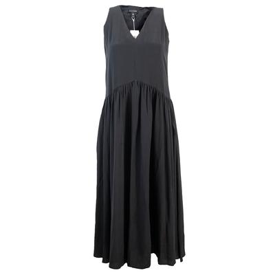 Eileen Fisher Size XXS Black Silk Maxi Dress