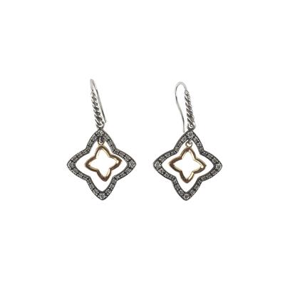 David Yurman Silver Diamond Earrings 