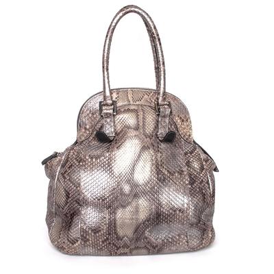 Phil Luangrath Grey Python Leather Handbag