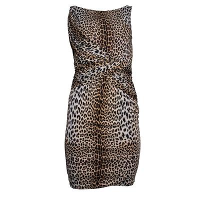 Giambattista Valli Size 40 Brown Leopard Print Dress