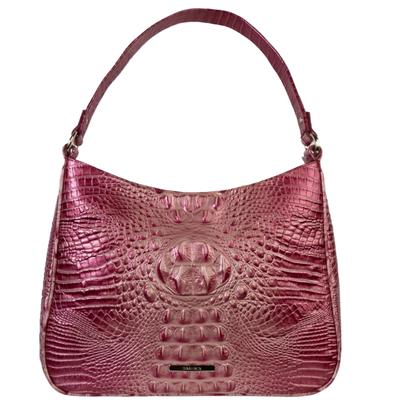 Brahmin Crocodile Purple Handbag