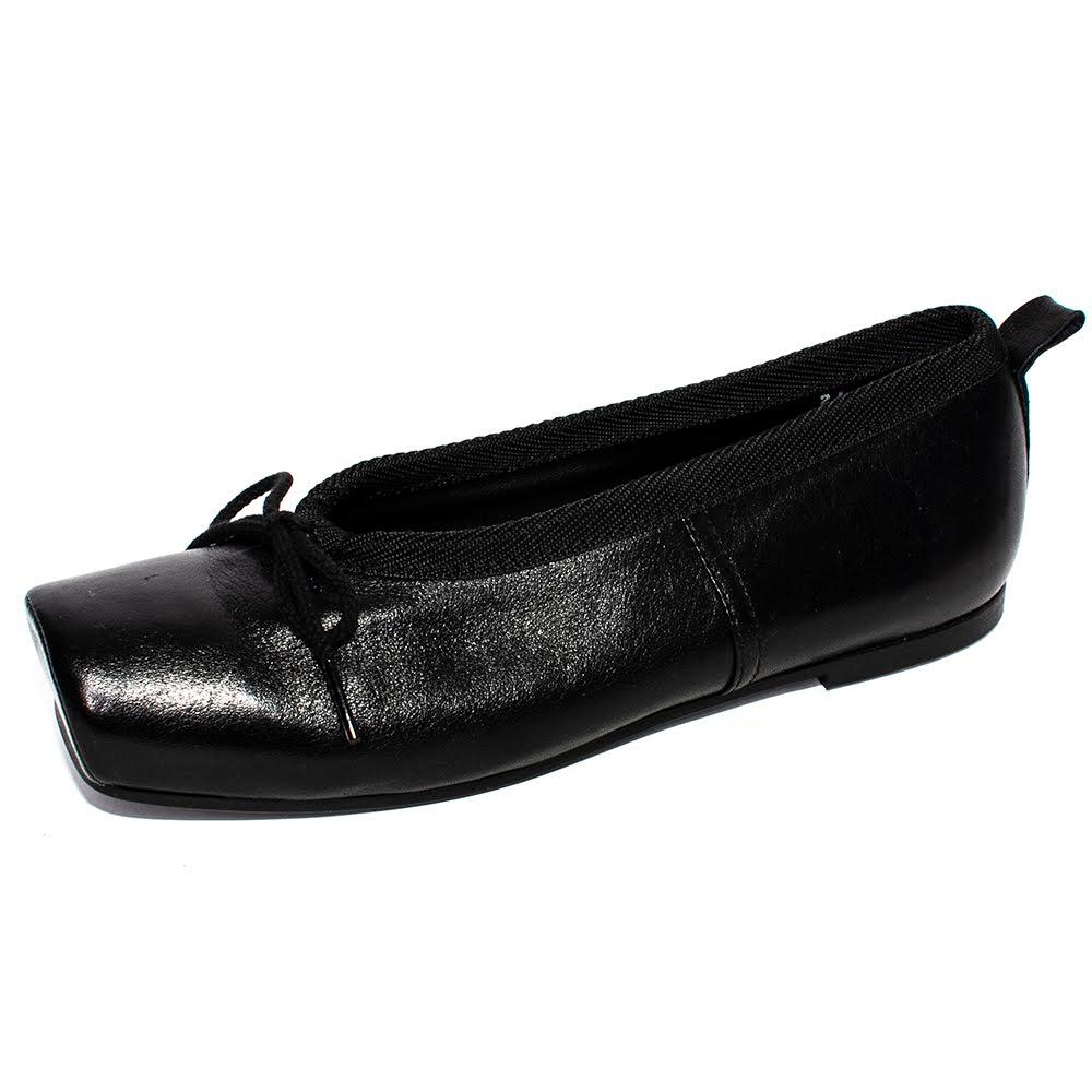  Comme Des Garcons Size 36 Black Leather Shoes