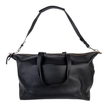 Cuyana Black Leather Weekender Bag