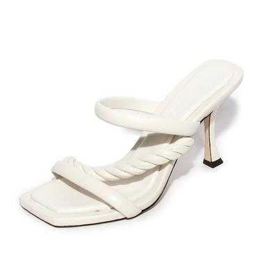 Jimmy Choo Size 37 White Leather Sandals