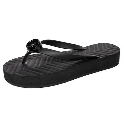 Gucci Size 39 Black Pascar GG Platform Sandals