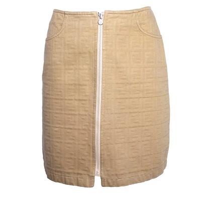 Fendi Size 42 Tan Skirt