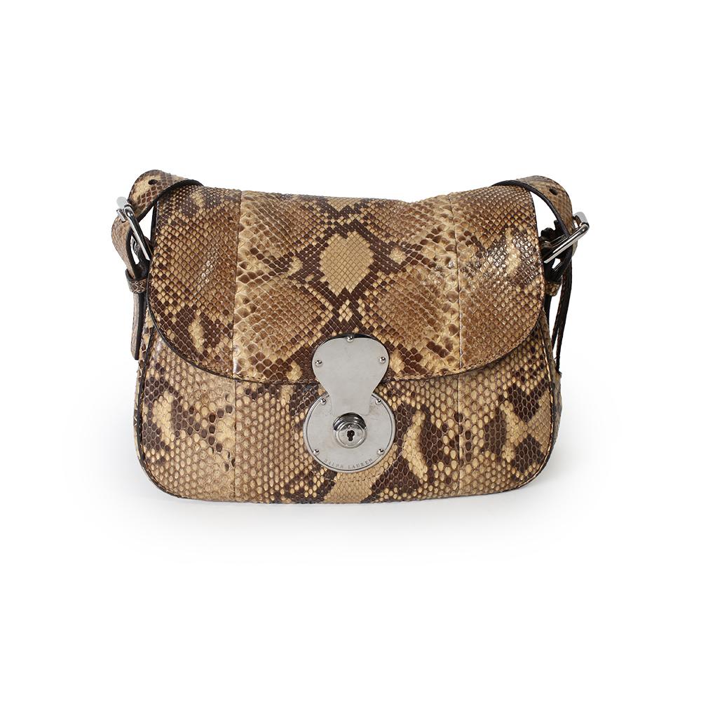  Ralph Lauren Ricky Python Handbag