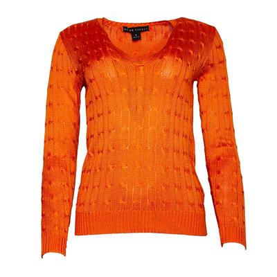 Ralph Lauren Size Medium Orange Knit Sweater