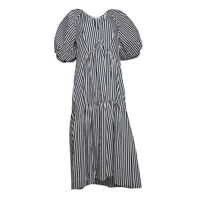 Frame Size Medium Blue Striped Dress