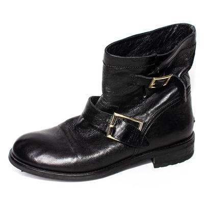 Jimmy Choo Size 39.5 Black Leather Boots