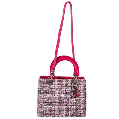 Christian Dior Pink Tweed Handbag