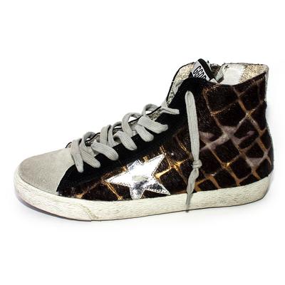 Golden Goose Size 37 Brown Pony Hair Sneakers